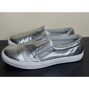 Arizona Jean Co Size 9 Silver Grey White Sneakers Slip / Pull On